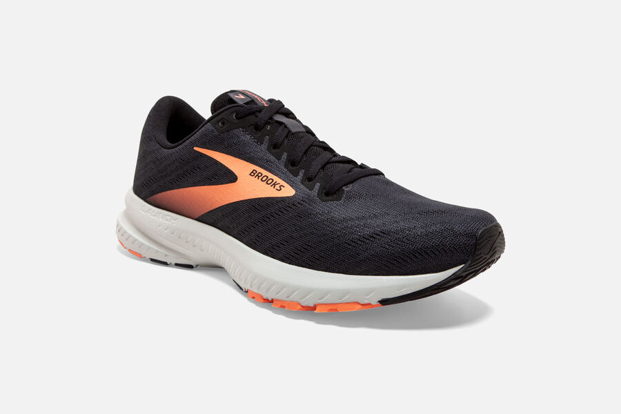 Brooks Launch 7 Road Loopschoenen Dames - Zwart/Oranje - 730185EZF